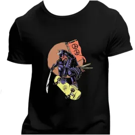 koszulka-meska-czarna-nadruk-samuraj-na-deskorolce-3xl
