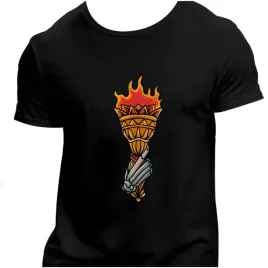koszulka-meska-czarna-nadruk-szkielet-trzymajacy-pochodnie-3xl