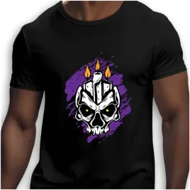 koszulka-meska-czarna-nadruk-czaszka-ze-swiecami-5xl