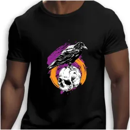 koszulka-meska-czarna-nadruk-kruk-na-czasce-3xl