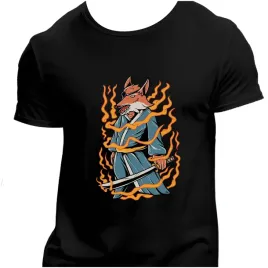koszulka-meska-czarna-nadruk-lis-mistrz-samuraj-4xl