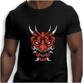 koszulka-meska-czarna-nadruk-demon-z-rogami-5xl