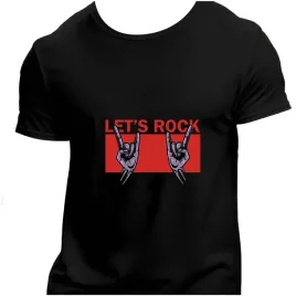 koszulka-meska-czarna-nadruk-let-s-rock-4xl
