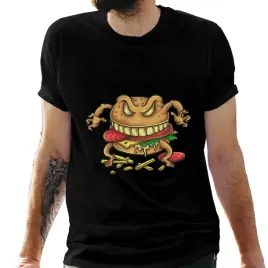 koszulka-meska-czarna-z-nadrukiem-potworny-burger-3xl