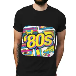 koszulka-meska-czarna-z-nadrukiem-80s-retro-styl-xxl