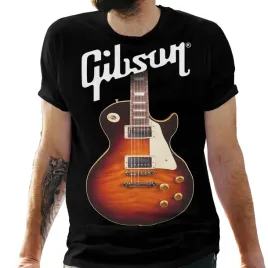 koszulka-czarna-meska-z-nadrukiem-gibson-l
