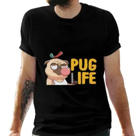 koszulka-meska-czarna-z-nadrukiem-pug-life-l