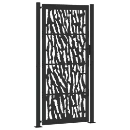 brama-ogrodowa-czarna-100x200-cm-stalowy-wzor-sladu