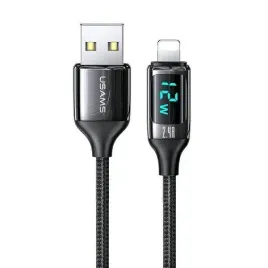 usams-kabel-pleciony-u78-lightning-1-2m-led-2-4a-fast-charging-czarny-black