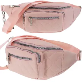 damska-saszetka-nerka-torebka-crossbody-bag-na-ramie-rozowa-pikowana