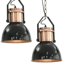 lampy-sufitowe-2-szt-czarne-okragle-e27