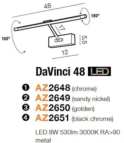 azzardo-az2650-davinci-48-gold-stan-nowy