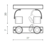 azzardo-az3502-bross-arm-2-wh-dlugosc-wysokosc-20-cm