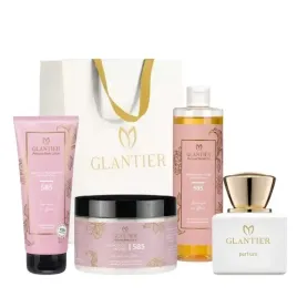 glantier-585-zestaw-perfumy-premium-peeling-olejek-balsam-torba
