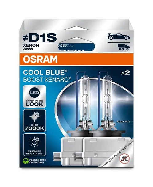 D1S OSRAM 12V 24V 35W PK32d-2 COOL BLUE BOOST 7000K 2szt