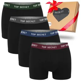 Zdjęcie produktu Top Secret Zestaw Bokserki Męskie Na Prezent KOM2 4 Sztuki Roz. M