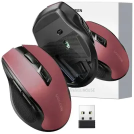 ugreen-mysz-optyczna-bezprzewodowa-usb-2-4ghz-bluetooth-4000-dpi-czerwona
