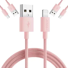 Zdjęcie produktu JOYROOM KABEL PRZEWÓD DO LIGHTNING-USB 2M DO IPHONE WYTRZYMAŁY RÓŻOWY