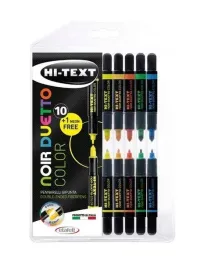 pisaki-mazaki-noir-duetto-10-szt-color-plus-1-szt-fluo