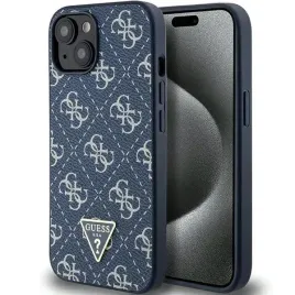 etui-guess-4g-triangle-metal-logo-na-iphone-15-plus-14-plus-niebieskie