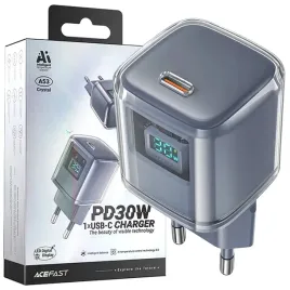 acefast-szybka-ladowarka-sieciowa-pd-30w-gan-usb-c-z-wyswietlaczem-szara