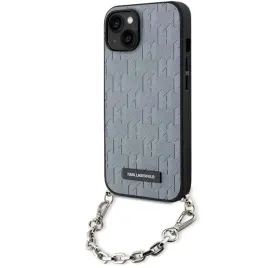 etui-karl-lagerfeld-saffiano-monogram-chain-case-do-iphone-14-srebrne