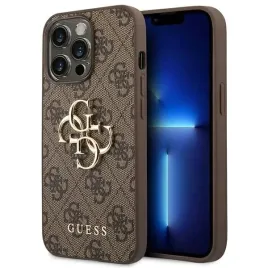 guess-hardcase-do-iphone-14-pro-61-cala-pokrowiec-brown-case-4g-metal-logo
