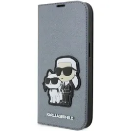 etui-karl-lagerfeld-saffiano-karlandchoupette-do-iphone-14-pro-max-srebrne