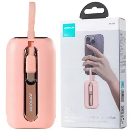 joyroom-powerbank-10000mah-22-5w-z-2-kablami-usb-c-do-lightning-rozowy