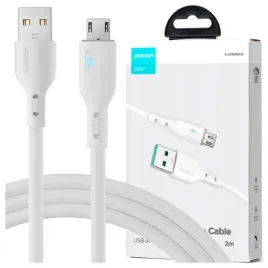 Zdjęcie produktu JOYROOM KABEL USB MICRO USB 2.4A 2M BIAŁY PRZEWÓD DO ŁADOWANIA
