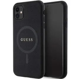 guess-etui-case-iphone-11-xr-czarne-saffiano-do-magsafe-pokrowiec