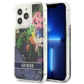 guess-case-hardcase-do-iphone-13-pro-13-61-pokrowiec-flower-liquid-glitter