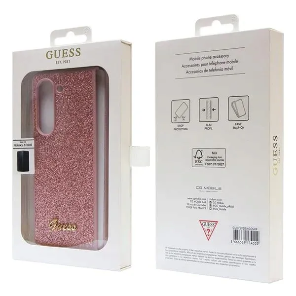 guess-etui-hardcase-do-samsung-z-fold5-f946-glitter-script-z-script
