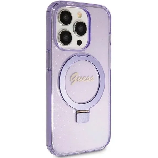 etui-guess-ring-stand-script-glitter-do-magsafe-do-iphone-15-pro-fioletowe