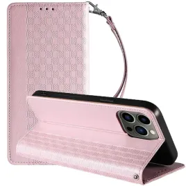 magnet-strap-case-etui-obudowa-pokrowiec-futeral-do-iphone-13-promax-rozowy