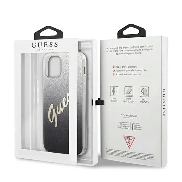 guess-hardcase-glitter-gradient-script-etui-do-iphone-12-12-pro-czarny