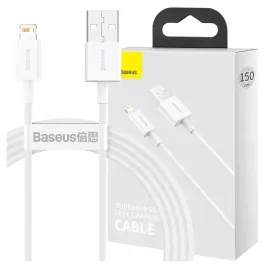 Zdjęcie produktu BASEUS SUPERIOR KABEL USB DO LIGHTNING 2,4A 1M DO IPHONE 12 13 14 15 BIAŁY