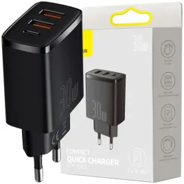 baseus-szybka-ladowarka-sieciowa-2xusb-usb-c-30w-3a-quick-charge-czarny