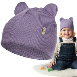 czapka-wiosenna-dziecieca-jesienna-prazek-welna-merino-uszka-ciepla-48-50