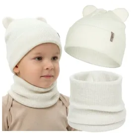 czapka-komin-komplet-wiosenny-prazek-welna-merino-z-uszkami-dzieciecy-lekki