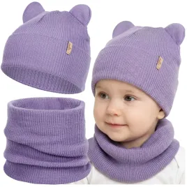 komplet-niemowlecy-czapka-komin-z-welny-merino-uszkami-oddychajacy-wiosenny
