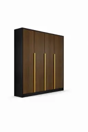duza-szafa-liza-200cm-front-dab-okapi-korpus-czarny-zlote-uchwyty