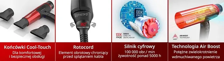 valera-suszarka-matrixcare-ai-metallic-red-konstrukcja-uchwyt-antyposlizgowy-wyjmowany-filtr
