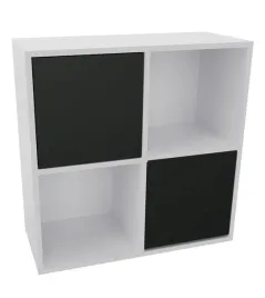 regal-modulowy-trefl-2d-bialy-18mm-push-click-cichy-domyk-czarne-fronty