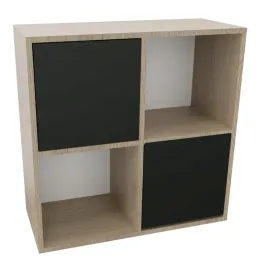 regal-modulowy-trefl-2d-cremona-18mm-push-click-cichy-domyk-czarne-fronty