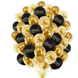 balony-na-sylwestra-2026-dekoracja-sylwester-30-szt-czarne-zlote-z-konfetti