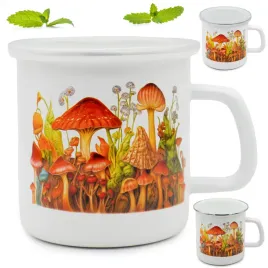 kubek-emaliowany-z-pokrywka-600ml-grzyby-uniwersalny-do-mleka-kawy-10cm