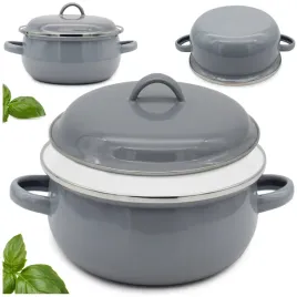 rondelek-z-uchwytami-i-pokrywka-13l-szary-maly-garnuszek-emaliowany-16cm