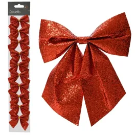 kokardy-kokardki-ozdobne-czerwone-brokatowe-na-choinke-prezent-6cm-8szt
