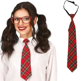 krawat-na-gumce-czerwony-w-krate-przebranie-do-kostiumu-student-45cm